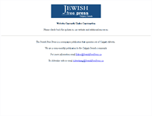 Tablet Screenshot of jewishfreepress.ca